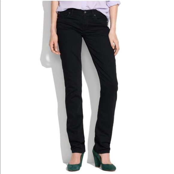 Madewell Denim - Madewell Rail Straight Leg Black Jeans